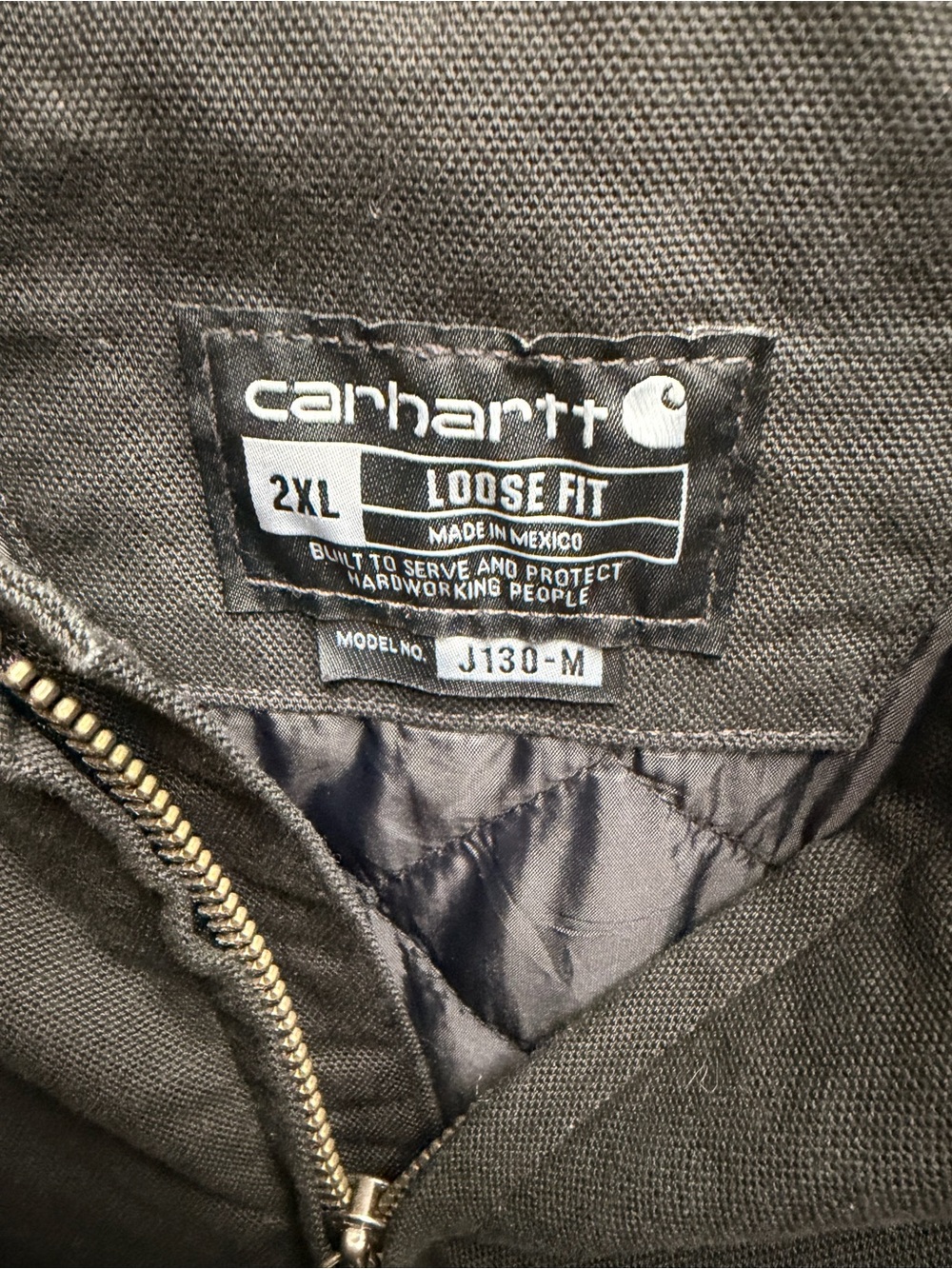 Carhartt J130 Washed Duck Active Jacket Black Large - Picture 4 of 4